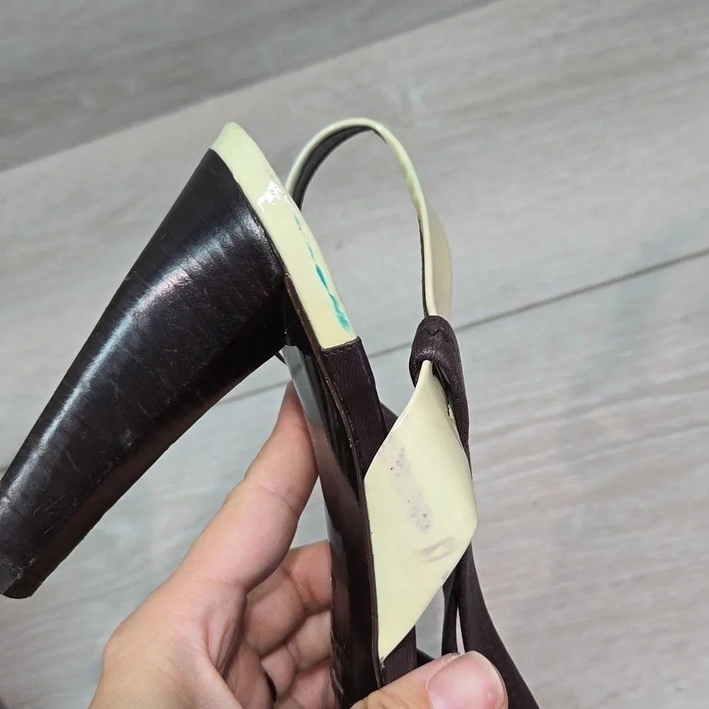 Gianna Meliani Women Y2K Italy Leather Heels Sandals shoes sz 40/9